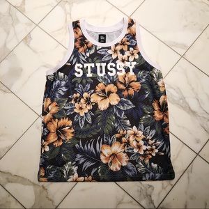 STUSSY Floral mesh tank size Medium